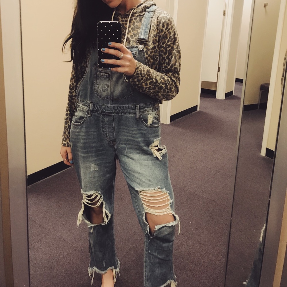 Distressed Overalls